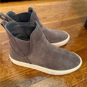 UGG Gray Ankle Boots with Suede Finish